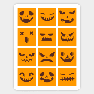 Halloween - Pumpkin Faces Sticker